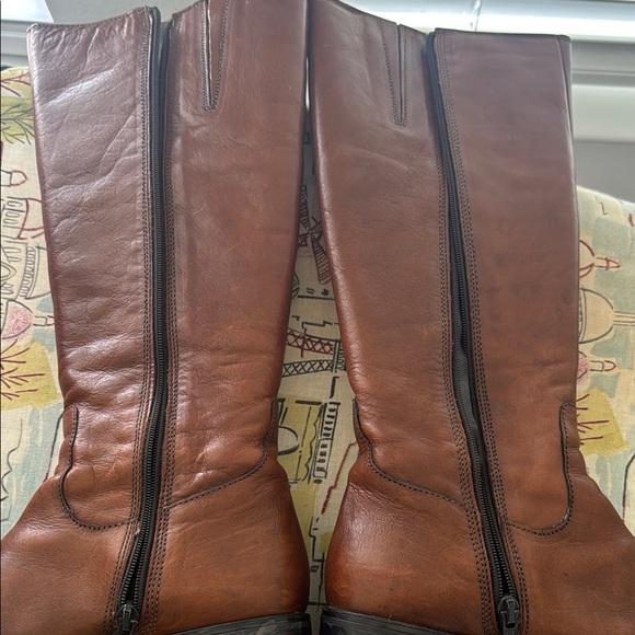 Clarks Mullin Spice Knee-High brown leather riding Boots - Picture 11 of 13